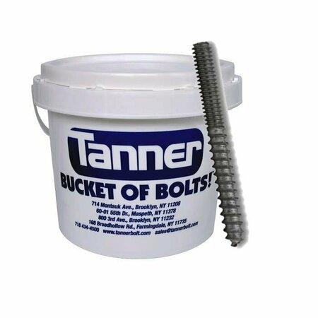 TANNER 3/8in x 3in Hanger Bolts Bucket of Bolts! Zinc Plated, Bucket-of-Bolts! 500 Pieces per Bucket TB-200